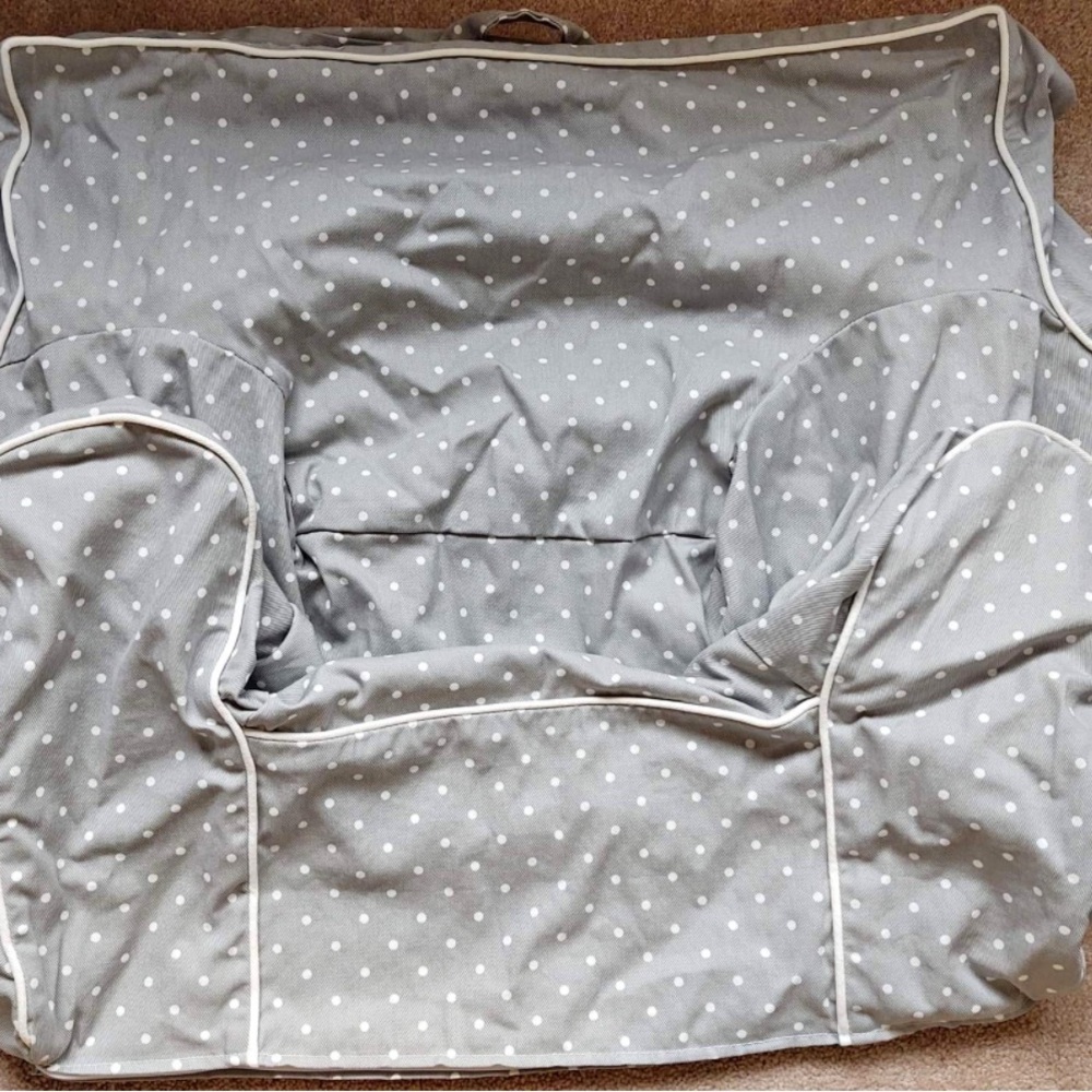 Pottery Barn (My First size) Anywhere Chair Cover Gray Polka Dot